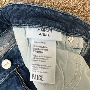 NWOT Women’s Paige Margot Ankle Skinny Jeans Size 31